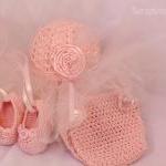 Crochet Newborn Ballerina/princess Set 0-3 Months