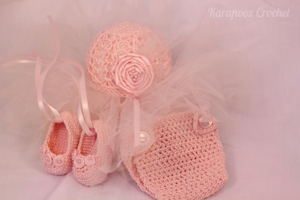 Crochet Newborn Ballerina/princess Set 0-3 Months